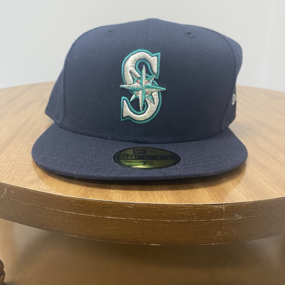 Seattle Mariners 7 5/8 New Era Authentic On-Field 59FIFTY Fitted Hat MLB navy‎